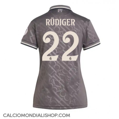 Maglie da calcio Real Madrid Antonio Rudiger #22 Terza Maglia Femminile 2024-25 Manica Corta